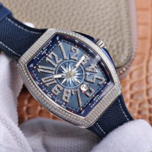 FRANCK MULLER V45 REPLICA WATCHES BLUE RHINESTONE ABF FACTORY 45MM 1 ĐỒNG HỒ FRANCK MULLER V45 ABF NAM MÁY CƠ THỤY SỸ MÀU XANH 45MM (2)