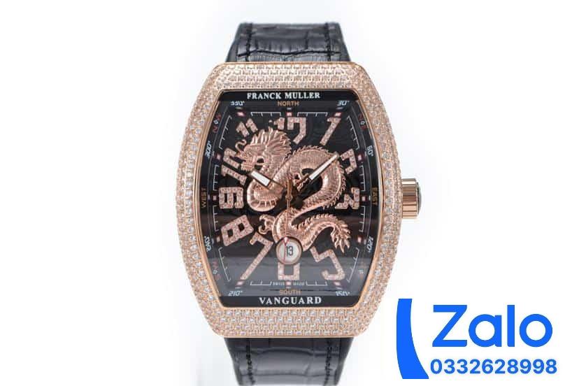 ĐỒNG HỒ FRANCK MULLER V45 DRAGON KING ROSE GOLD REP 11 NAM ĐÍNH ĐÁ 40X50MM (2) ĐỒNG HỒ FRANCK MULLER V45 DRAGON KING ROSE GOLD REP 11 NAM ĐÍNH ĐÁ 40X50MM (2)