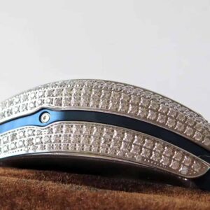 FRANCK MULLER V45 IMITATION WATCHES BLUE RHINESTONE FULL GEM OF CASE RUBBER STRAP 44X54MM 4 ĐỒNG HỒ FRANCK MULLER V45 MÀU XANH ĐÍNH ĐÁ REP 11 MÁY THỤY SỸ 44X54MM (2)