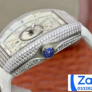 FRANCK MULLER V45 WHITE DIAL FULL DIAMOND CASE REPLICA WATCH ABF FACTORY 45MM 4 ĐỒNG HỒ FRANCK MULLER V45 NAM MẶT TRẮNG REP 11 ABF FACTORY 45MM (2)