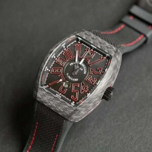 FRANCK MULLER V45 REPLICA FULL CARBON WATCH RED NUMBER 44x54MM 1 ĐỒNG HỒ FRANCK MULLER V45 REPLICA 11 VỎ FULL CARBON NAM CỌC SỐ MÀU ĐỎ 44x54MM (2)
