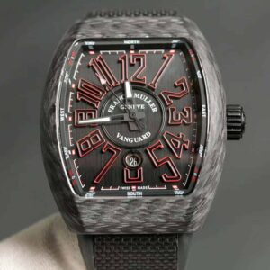 FRANCK MULLER V45 REPLICA FULL CARBON WATCH RED NUMBER 44x54MM 2 ĐỒNG HỒ FRANCK MULLER V45 REPLICA 11 VỎ FULL CARBON NAM CỌC SỐ MÀU ĐỎ 44x54MM (2)