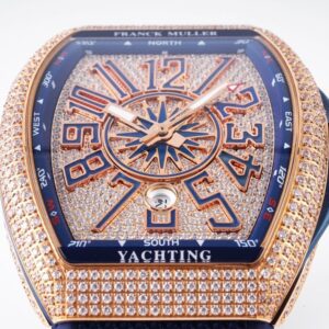 FRANCK MULLER V45 ROSE GOLD BLUE FABRIC STRAP REPLICA WATCH ABF 45MM 3 ĐỒNG HỒ FRANCK MULLER V45 ROSE GOLD ABF NAM ĐÍNH ĐÁ REP 11 CAO CẤP 45MM (2)