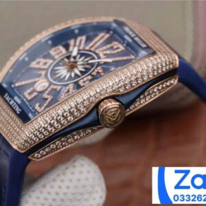 FRANCK MULLER V45 ROSE GOLD REPLICA WATCH BLUE DIAL ABF FACTORY 45MM 3 ĐỒNG HỒ FRANCK MULLER V45 ROSE GOLD REP 11 NAM ĐÍNH ĐÁ ABF FACTORY 45MM (2)
