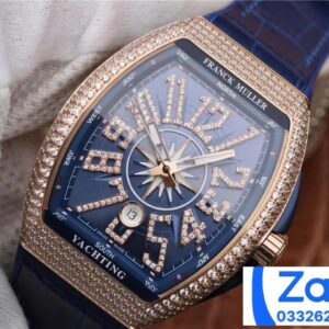 FRANCK MULLER V45 ROSE GOLD REPLICA WATCH BLUE DIAL ABF FACTORY 45MM 2 ĐỒNG HỒ FRANCK MULLER V45 ROSE GOLD REP 11 NAM ĐÍNH ĐÁ ABF FACTORY 45MM (2)