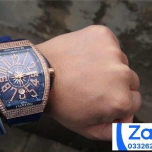 FRANCK MULLER V45 ROSE GOLD REPLICA WATCH BLUE DIAL ABF FACTORY 45MM 7 ĐỒNG HỒ FRANCK MULLER V45 ROSE GOLD REP 11 NAM ĐÍNH ĐÁ ABF FACTORY 45MM (2)