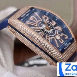 FRANCK MULLER V45 ROSE GOLD REPLICA WATCH BLUE DIAL ABF FACTORY 45MM 4 ĐỒNG HỒ FRANCK MULLER V45 ROSE GOLD REP 11 NAM ĐÍNH ĐÁ ABF FACTORY 45MM (2)