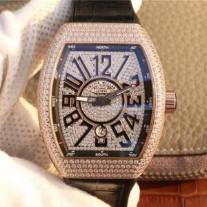 ĐỒNG HỒ FRANCK MULLER VANGUARD ROSE GOLD V45 ABF ĐÍNH ĐÁ REP 11 CAO CẤP 45MM (2)