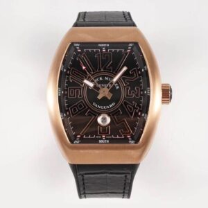 ĐỒNG HỒ FRANCK MULLER VANGUARD ROSE GOLD V45 ABF REP 11 NAM MẶT ĐEN 45MM (2)