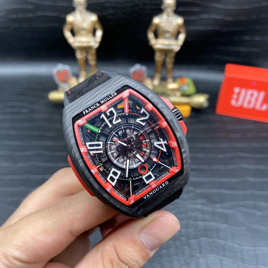 ĐỒNG HỒ FRANCK MULLER VANGUARD SKELETON REPLICA 11 VỎ CARBON 45MM (1) ĐỒNG HỒ FRANCK MULLER VANGUARD SKELETON REPLICA 11 VỎ CARBON 45MM (2)