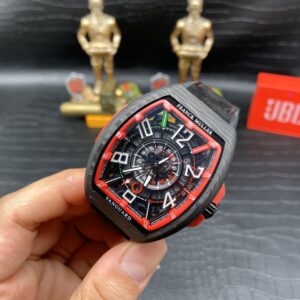 FRANCK MULLER VANGUARD SKELETON RED DIAL REPLICA WATCH CARBON CASE 45MM 3 ĐỒNG HỒ FRANCK MULLER VANGUARD SKELETON REPLICA 11 VỎ CARBON 45MM (2)