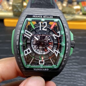 FRANCK MULLER VANGUARD SKELETON DIAL REP WATCH CARBON CASE 45MM 3 ĐỒNG HỒ FRANCK MULLER VANGUARD SKELETON VIỀN XANH REP 11 VỎ CARBON 45MM (2)