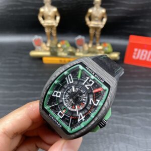 FRANCK MULLER VANGUARD SKELETON DIAL REP WATCH CARBON CASE 45MM 2 ĐỒNG HỒ FRANCK MULLER VANGUARD SKELETON VIỀN XANH REP 11 VỎ CARBON 45MM (2)