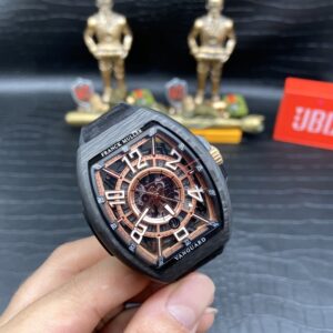 FRANCK MULLER VANGUARD COPIES WATCHES SKELETON CARBON CASE 45MM 1 ĐỒNG HỒ FRANCK MULLER VANGUARD SKELETON VỎ CARBON REP 11 CỌC SỐ DẠ QUANG 45MM (2)