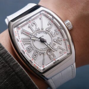 FRANCK MULLER VANGUARD V45 FULL WHITE STEEL CASE BEST COPY ABF FACTORY 45MM 7 ĐỒNG HỒ FRANCK MULLER VANGUARD V45 NAM MÀU TRẮNG ABF FACTORY 45MM (2)