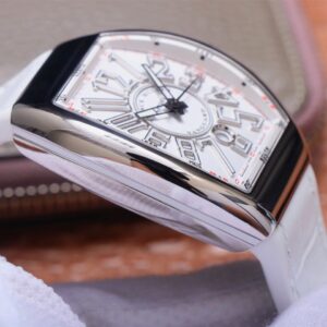 FRANCK MULLER VANGUARD V45 FULL WHITE STEEL CASE BEST COPY ABF FACTORY 45MM 4 ĐỒNG HỒ FRANCK MULLER VANGUARD V45 NAM MÀU TRẮNG ABF FACTORY 45MM (2)