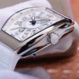FRANCK MULLER VANGUARD V45 FULL WHITE STEEL CASE BEST COPY ABF FACTORY 45MM 3 ĐỒNG HỒ FRANCK MULLER VANGUARD V45 NAM MÀU TRẮNG ABF FACTORY 45MM (2)