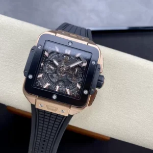 ĐỒNG HỒ HUBLOT SQUARE BANG UNICO CERAMIC KING GOLD REP 11 CAO CẤP BBF FACTORY 42MM (2)