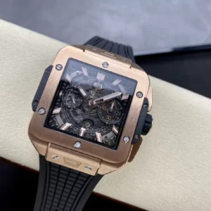 ĐỒNG HỒ HUBLOT SQUARE BANG UNICO KING GOLD REP 11 CAO CẤP BBF FACTORY 42MM (2)