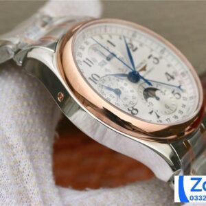 LONGINES BEST COPIES COLLECTION MOONPHASE L2.673.8.78.3 40MM 4 ĐỒNG HỒ LONGINES COLLECTION MOONPHASE DEMI ROSE GOLD L2.673.8.78.3 DÂY KIM LOẠI 40MM (2)