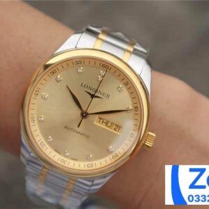 LONGINES MASTER ANNUAL L2.910.4.77.6 YELLOW DIAL FAKE 1:1 WATCH 38.5MM 8 ĐỒNG HỒ LONGINES MASTER ANNUAL L2.910.4.77.6 DEMI GOLD FAKE 11 MÁY THỤY SỸ 38 (2)