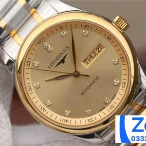 LONGINES MASTER ANNUAL L2.910.4.77.6 YELLOW DIAL FAKE 1:1 WATCH 38.5MM 3 ĐỒNG HỒ LONGINES MASTER ANNUAL L2.910.4.77.6 DEMI GOLD FAKE 11 MÁY THỤY SỸ 38 (2)