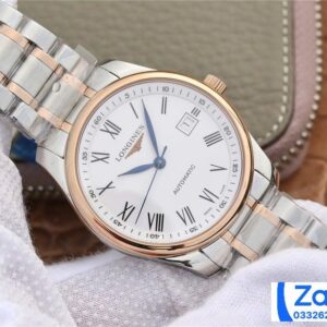 LONGINES MASTER COLLECTION L2.793.5.11.7 REP 11 WATCH STEEL STRAP 40MM 2 ĐỒNG HỒ LONGINES MASTER COLLECTION DEMI ROSE GOLD L2.793.5.11.7 REP 11 NAM CỌC SỐ LA MÃ 40MM (2)