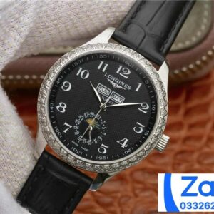 LONGINES MASTER L2.503.0.83.3 SUPER FAKE WATCH BLACK 42MM 1 ĐỒNG HỒ LONGINES MASTER L2.503.0.83.3 FAKE 11 NAM CỌC SỐ HỌC TRÒ 42MM (2)