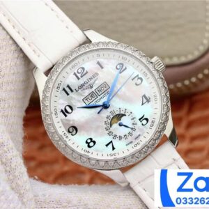 LONGINES MASTER L2.503.0.83.3 REPLICA MOP DIAL WATCH 42MM 1 ĐỒNG HỒ LONGINES MASTER L2.503.0.83.3 FAKE 11 NAM MẶT KHẢM TRAI 42MM (2)