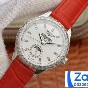 LONGINES MASTER L2.503.0.83.3 SUPER FAKE WATCHES RED LEATHER STRAP 42MM 2 ĐỒNG HỒ LONGINES MASTER L2.503.0.83.3 SUPER FAKE 1 1 NAM DÂY DA ĐỎ 42MM (2)