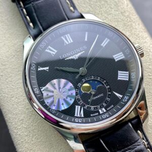 ĐỒNG HỒ LONGINES MASTER L2.919.4.51.6 FAKE 1:1 NAM MẶT ĐEN AG FACTORY 40MM 1 ĐỒNG HỒ LONGINES MASTER L2.919.4.51.6 FAKE 11 NAM MẶT ĐEN AG FACTORY 40MM (2)