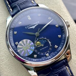 ĐỒNG HỒ LONGINES MASTER MOONPHASE L2.909.4.97.6 FAKE 1:1 NAM CỌC SỐ ĐÍNH ĐÁ 40MM 1 ĐỒNG HỒ LONGINES MASTER MOONPHASE L2.909.4.97.6 FAKE 11 NAM CỌC SỐ ĐÍNH ĐÁ 40MM (2)