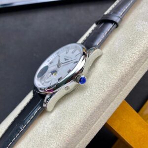 ĐỒNG HỒ LONGINES MASTER MOONPHASE L2.909.4.97.6 FAKE 1:1 NAM CỌC SỐ LA MÃ 40MM 4 ĐỒNG HỒ LONGINES MASTER MOONPHASE L2.909.4.97.6 FAKE 11 NAM CỌC SỐ LA MÃ 40MM (2)