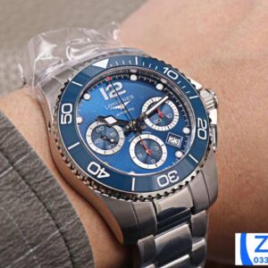 LONGINES BLUE DIAL SPORT HYDROCONQUEST L3.783.4.96.6 FAKE WATCH 41MM 7 ĐỒNG HỒ LONGINES SPORT HYDROCONQUEST L3.783.4.96.6 FAKE 11 NAM MẶT XANH 41MM (2)