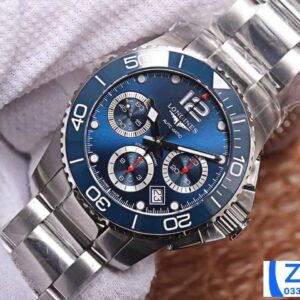 LONGINES BLUE DIAL SPORT HYDROCONQUEST L3.783.4.96.6 FAKE WATCH 41MM 1 ĐỒNG HỒ LONGINES SPORT HYDROCONQUEST L3.783.4.96.6 FAKE 11 NAM MẶT XANH 41MM (2)
