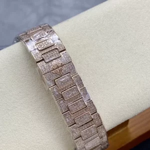 PATEK PHILIPPE NAUTILUS 7118G COPIES WATCHES ROSE GOLD RHINESTONE 35.2MM 6 ĐỒNG HỒ PATEK PHILIPPE NAUTILUS ROSE GOLD 7118G REP 11 CAO CẤP ĐÍNH ĐÁ 35 (2)