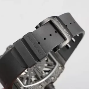 RICHARD MILLE RM12-01 TOURBILLON LUXURY FAKES WATCHES BLACK CARBON CASE RUBBER STRAP 42MM 7 ĐỒNG HỒ RICHARD MILLE RM12-01 TOURBILLON FULL CARBON REP 11 DÂY CAO SU 42MM (2)