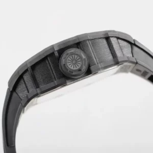 RICHARD MILLE RM12-01 TOURBILLON LUXURY FAKES WATCHES BLACK CARBON CASE RUBBER STRAP 42MM 6 ĐỒNG HỒ RICHARD MILLE RM12-01 TOURBILLON FULL CARBON REP 11 DÂY CAO SU 42MM (2)