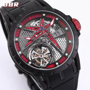 ĐỒNG HỒ ROGER DUBUIS EXCALIBUR TOURBILLON RDDBEX 0817 REP 11 NAM MÀU ĐỎ 45MM 4 ĐỒNG HỒ ROGER DUBUIS EXCALIBUR TOURBILLON RDDBEX 0817 REP 11 NAM MÀU ĐỎ 45MM (2)