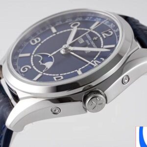 VACHERON CONSTANTIN FIFTYSIX 4000E IMITATION LUXURY WATCHES BLUE DIAL STAINLESS STEEL BLACK LEATHER STRAP ZF FACTORY 40MM 5 ĐỒNG HỒ VACHERON CONSTANTIN FIFTYSIX 4000E DÂY DA REP 11 ZF FACTORY 40MM (2)