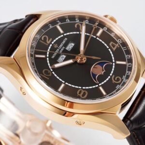 VACHERON CONSTANTIN FIFTYSIX ROSE GOLD 4000E LUXURY REPLICA WATCHES ROSE GOLD PLATE BLACK LEATHER STRAP ZF FACTORY 40MM 4 ĐỒNG HỒ VACHERON CONSTANTIN FIFTYSIX ROSE GOLD 4000E REP 11 MẶT CHOCOLATE ZF 40MM (2)
