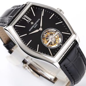 VACHERON CONSTANTIN MALTE TOURBILLON 30130 GOOD IMITATION WATCHES BLACK DIAL LEATHER STRAP 38X49MM 2 ĐỒNG HỒ VACHERON CONSTANTIN MALTE TOURBILLON 30130 MẶT ĐEN REP 11 CAO CẤP 38X49MM (2)