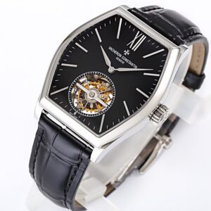 VACHERON CONSTANTIN MALTE TOURBILLON 30130 GOOD IMITATION WATCHES BLACK DIAL LEATHER STRAP 38X49MM 1 ĐỒNG HỒ VACHERON CONSTANTIN MALTE TOURBILLON 30130 MẶT ĐEN REP 11 CAO CẤP 38X49MM (2)
