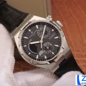 VACHERON CONSTANTIN OVERSEA TWA HIGH END WATCH REPLICAS BLACK DIAL LEATHER STRAP 42MM 1 ĐỒNG HỒ VACHERON CONSTANTIN OVERSEA TWA SUPER FAKE 11 NAM MẶT ĐEN 42MM (2)