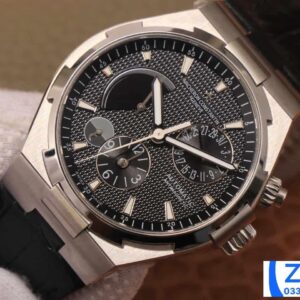 VACHERON CONSTANTIN OVERSEA TWA HIGH END WATCH REPLICAS BLACK DIAL LEATHER STRAP 42MM 3 ĐỒNG HỒ VACHERON CONSTANTIN OVERSEA TWA SUPER FAKE 11 NAM MẶT ĐEN 42MM (2)