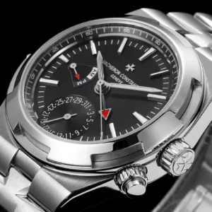 VACHERON CONSTANTIN OVERSEAS DUAL TIME 7900V GOOD IMITATION WATCHES BLACK DIAL STAINLESS STEEL 41MM 1 ĐỒNG HỒ VACHERON CONSTANTIN OVERSEAS DUAL TIME 7900V FAKE 11 CAO CẤP MẶT ĐEN 41MM (2)