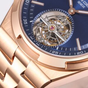 VACHERON CONSTANTIN OVERSEAS TOURBILLON ROSE GOLD 6000V GOOD IMITATION WATCHES BLUE DIAL STAINLESS STEEL 42.5MM 4 ĐỒNG HỒ VACHERON CONSTANTIN OVERSEAS TOURBILLON ROSE GOLD 6000V REP 11 DÂY KIM LOẠI 42 (2)