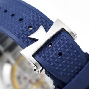VACHERON CONSTANTIN OVERSEAS TOURBILON 6000V LUXURY FAKE WATCHES BLUE DIAL RUBBER STRAP 42.5MM 5 ĐỒNG HỒ VACHERON CONSTANTIN OVERSEAS TOURBILON 6000V REP 11 MẶT XANH 42 (2)