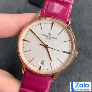 ĐỒNG HỒ VACHERON CONSTANTIN PATRIMONY ROSE GOLD NỮ DÂY DA FAKE 1:1 MKS 35MM 2 ĐỒNG HỒ VACHERON CONSTANTIN PATRIMONY ROSE GOLD NỮ DÂY DA FAKE 11 MKS 35MM (2)