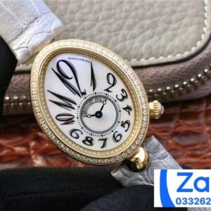 BREGUET QUEEN OF NAPLES WOMAN'S MOP DIAL REPLICA WATCH 28.45×36.5MM 1 ĐỒNG HỒ BREGUET QUEEN OF NAPLES NỮ MẶT KHẢM XÀ CỪ REPLICA CAO CẤP 28.45×36 (2)
